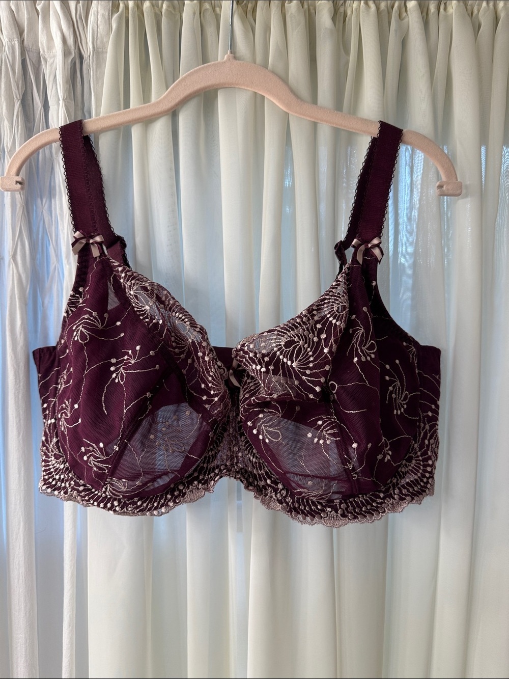 Fit Fully Yours Embroidered Full-Coverage Bra in Plum 40G